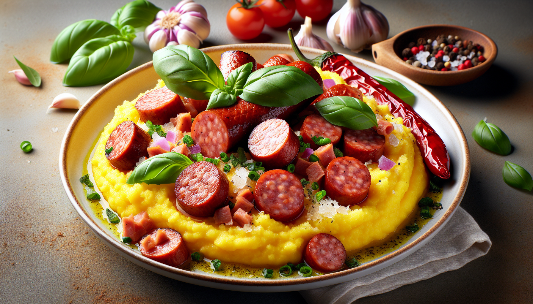 Polenta con salsiccia